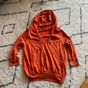 Ella Miss orange 3/4 length pullover hoodie